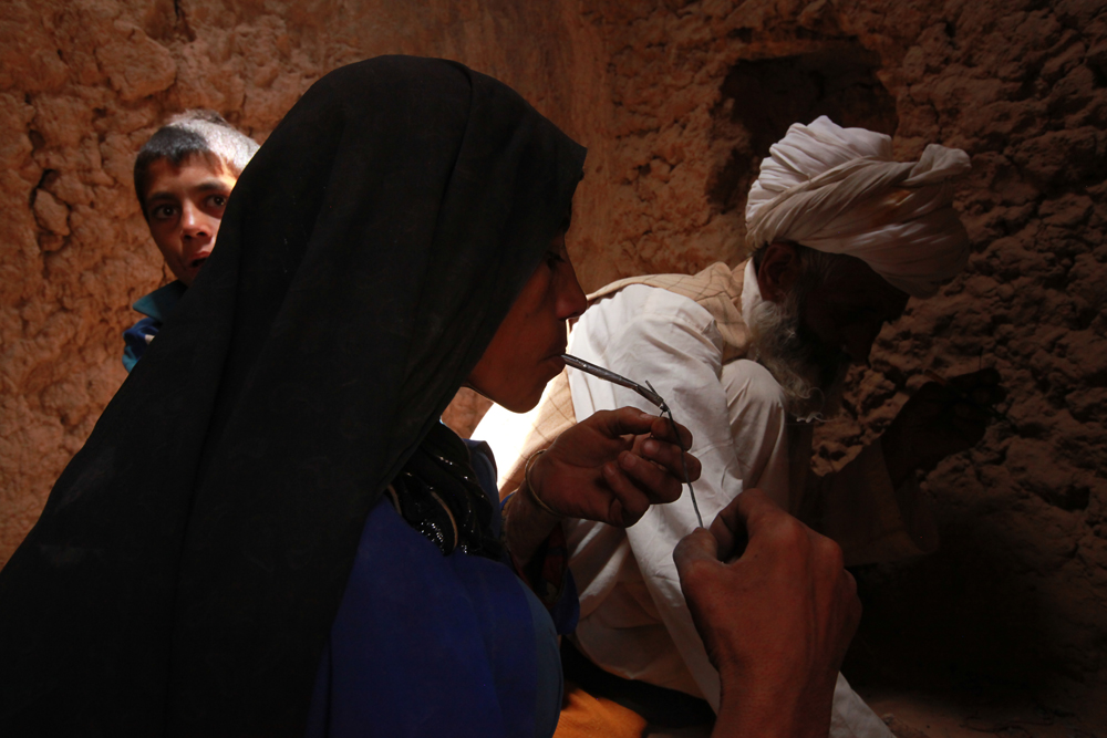 Afghan drug addicts. Photo: Eric Kanalstein / UNAMA