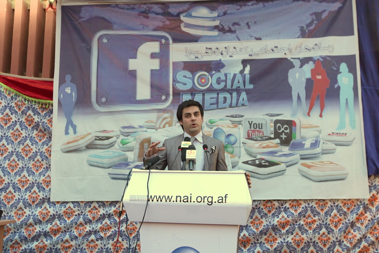 In his comments, Afghan parliamentarian Baktash Siyawash said that the power of social media in bringing political changes cannot be denied, while urging for preventing the misuse of social media platforms. Photo: Sayed Barez / UNAMA