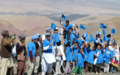 Schoolchildren trek for peace in Bamyan 