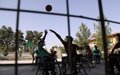 Top national wheelchair basketball team plays a Peace Day match in Faryab