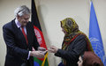 Afghan High Peace Council members present 250,000-signature petition calling for peace to UN