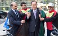 Afghan cyclists bring message of peace to UN Headquarters